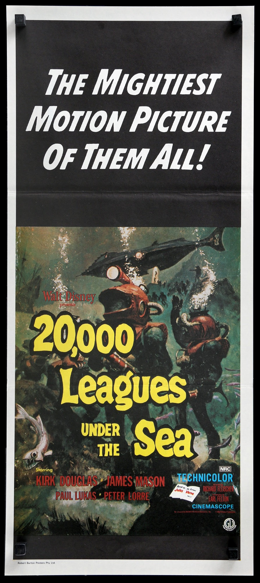 20,000 Leagues Under The Sea (1955) original movie poster for sale at Original Film Art - Vintage Movie Posters