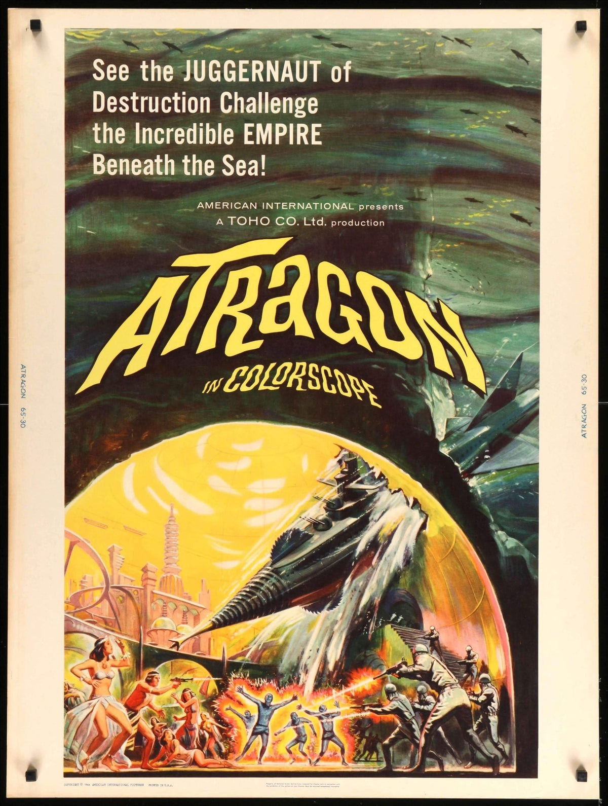 Atragon (1963) original movie poster for sale at Original Film Art - Vintage Movie Posters