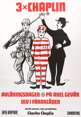 3 x Chaplin (1972) original movie poster for sale at Original Film Art - Vintage Movie Posters