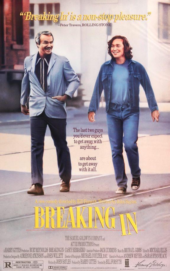 Breaking In (1989) original movie poster for sale at Original Film Art - Vintage Movie Posters