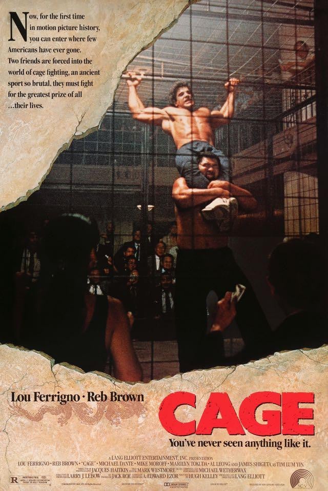 Cage (1989) original movie poster for sale at Original Film Art - Vintage Movie Posters