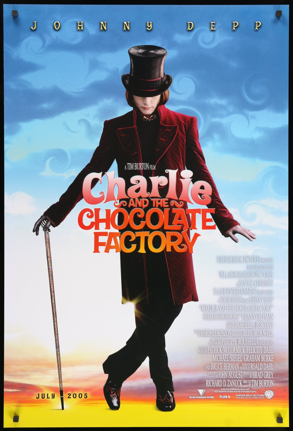 Charlie and the Chocolate Factory (2005) original movie poster for sale at Original Film Art