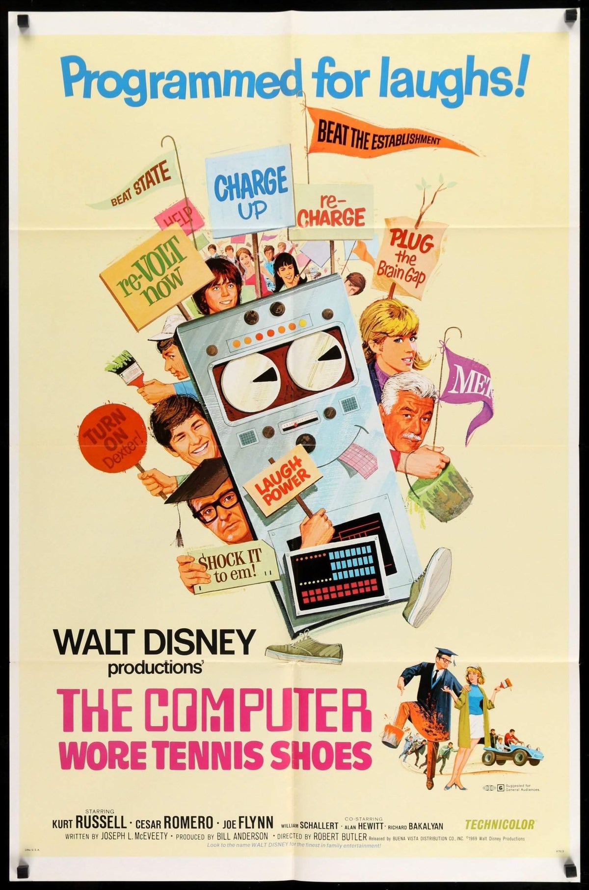 Computer Wore Tennis Shoes (1969) original movie poster for sale at Original Film Art - Vintage Movie Posters