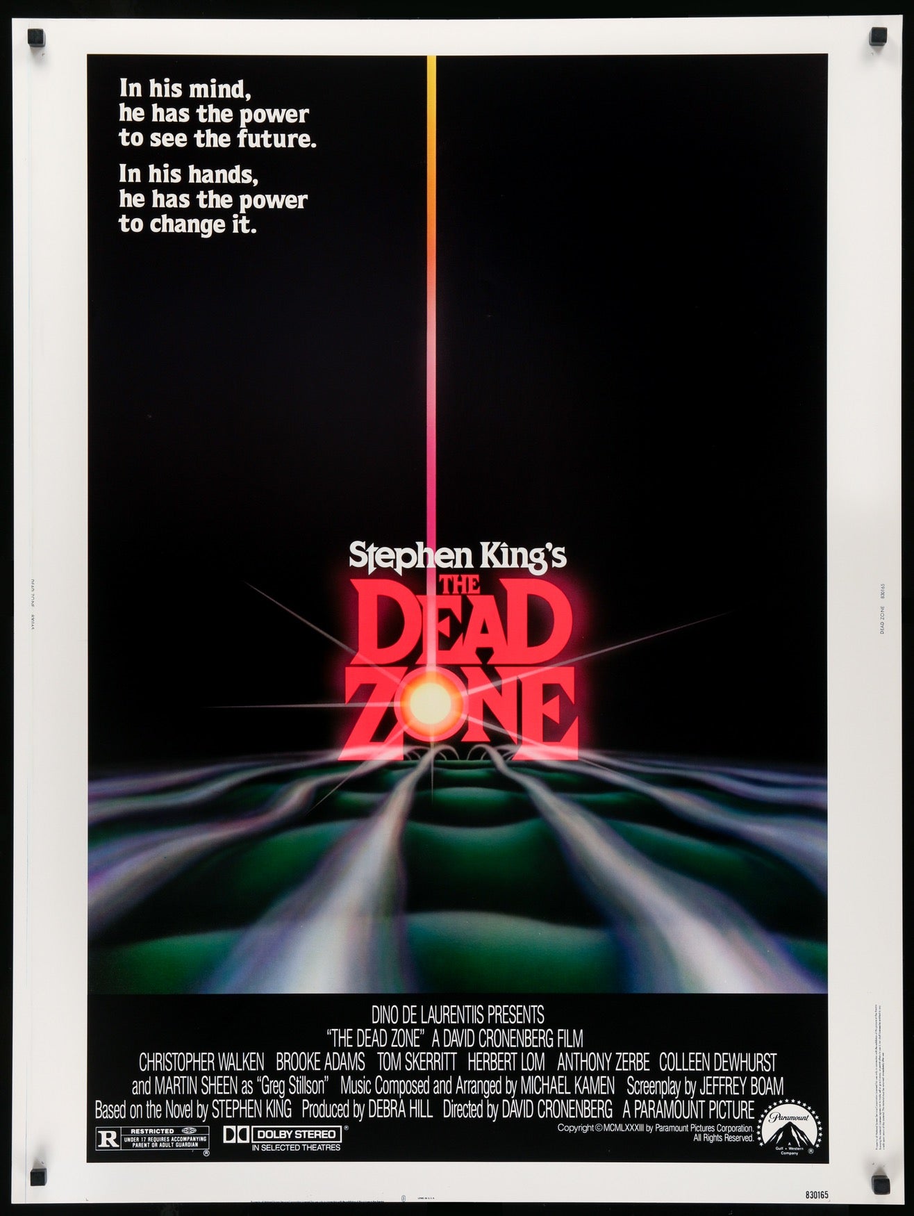 Dead Zone (1983) original movie poster for sale at Original Film Art - Vintage Movie Posters