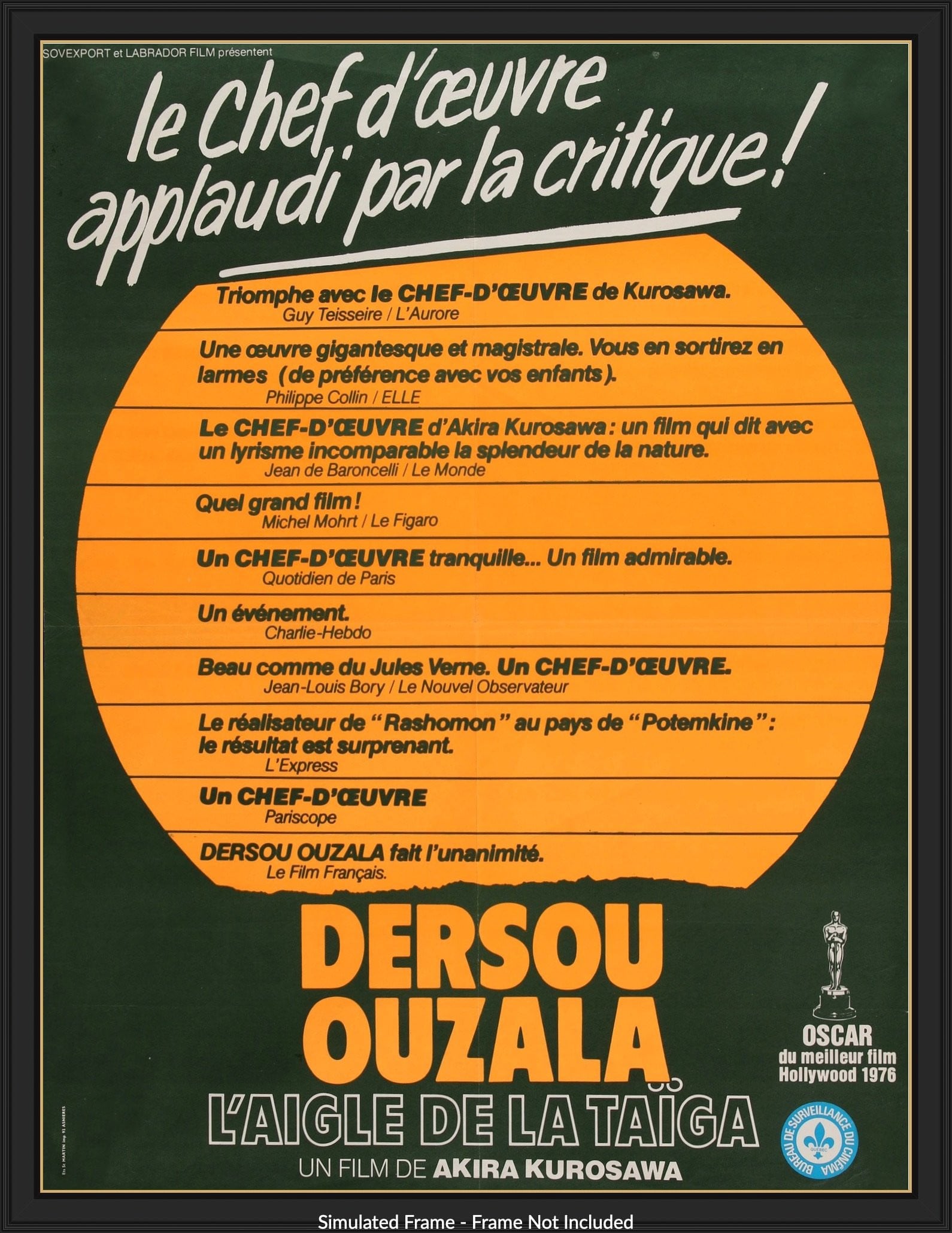 Dersu Uzala (1975) original movie poster for sale at Original Film Art - Vintage Movie Posters