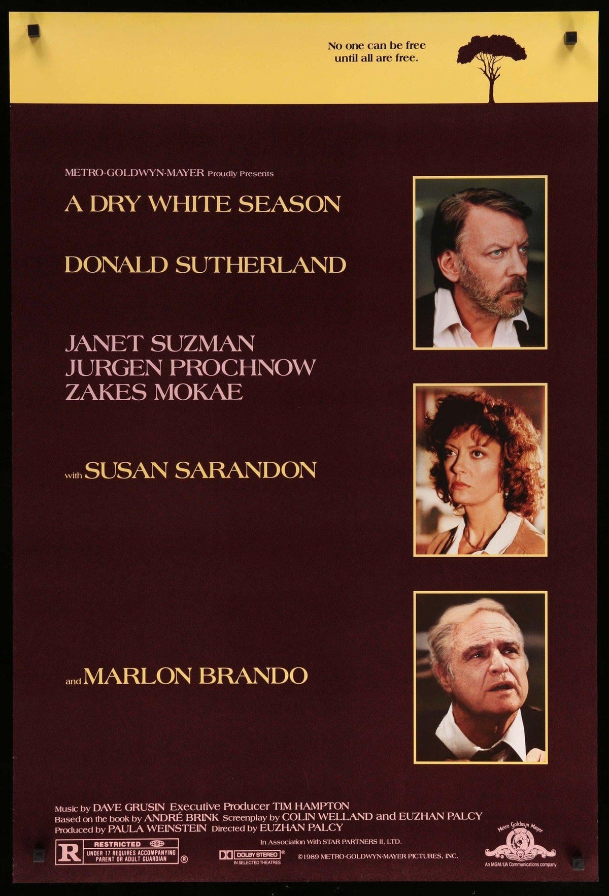 Dry White Season (1989) original movie poster for sale at Original Film Art - Vintage Movie Posters