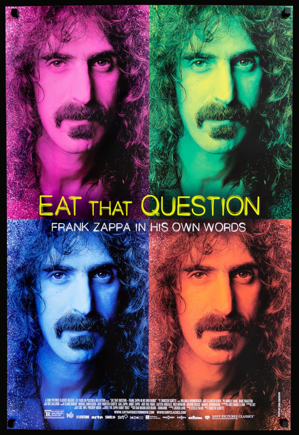 Eat That Question - Frank Zappa in His Own Words (2016) original movie poster for sale at Original Film Art - Vintage Movie Posters
