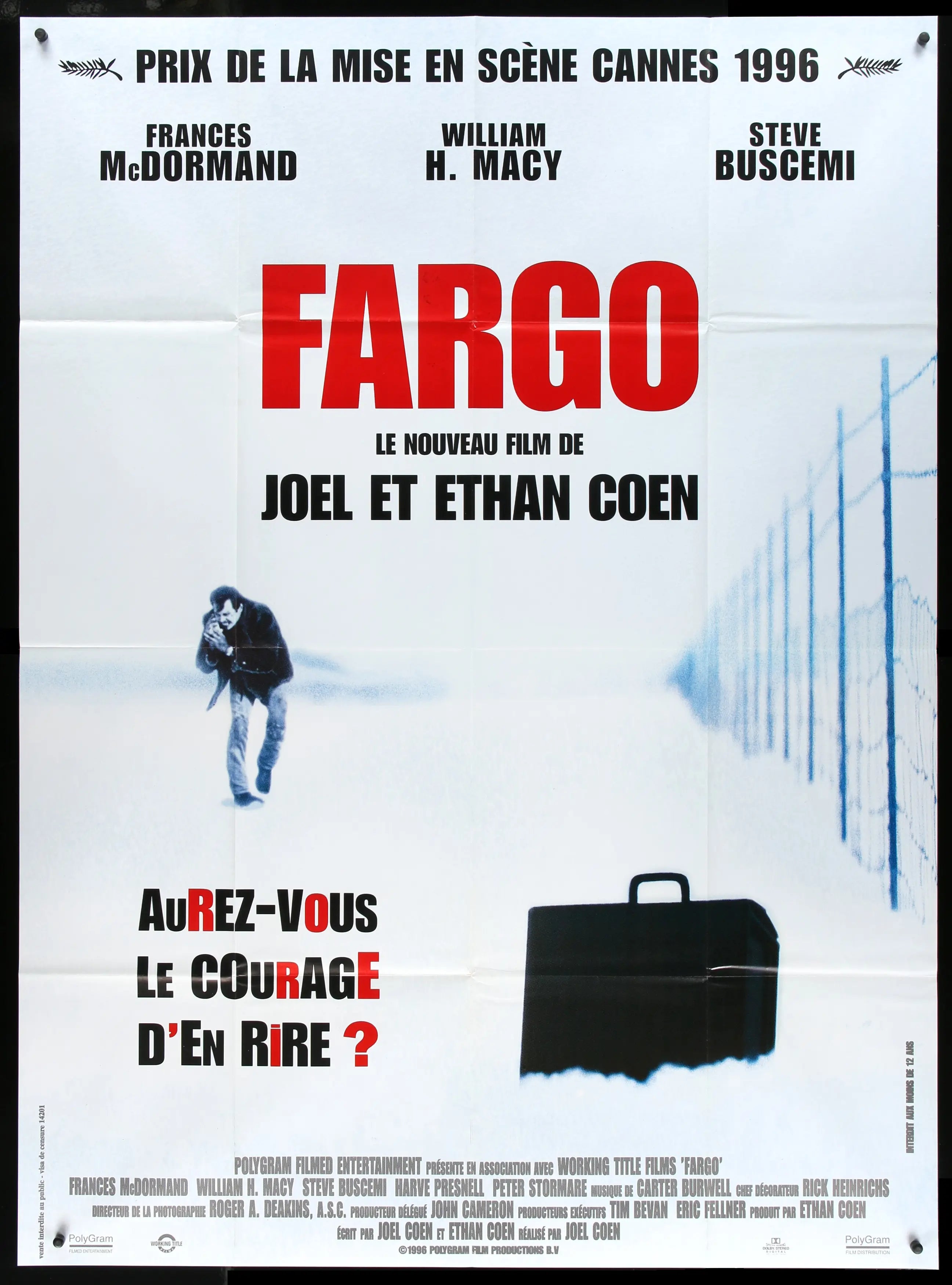 mus stamtavle ros Fargo (1996) Original French Grande Movie Poster - Original Film Art -  Vintage Movie Posters