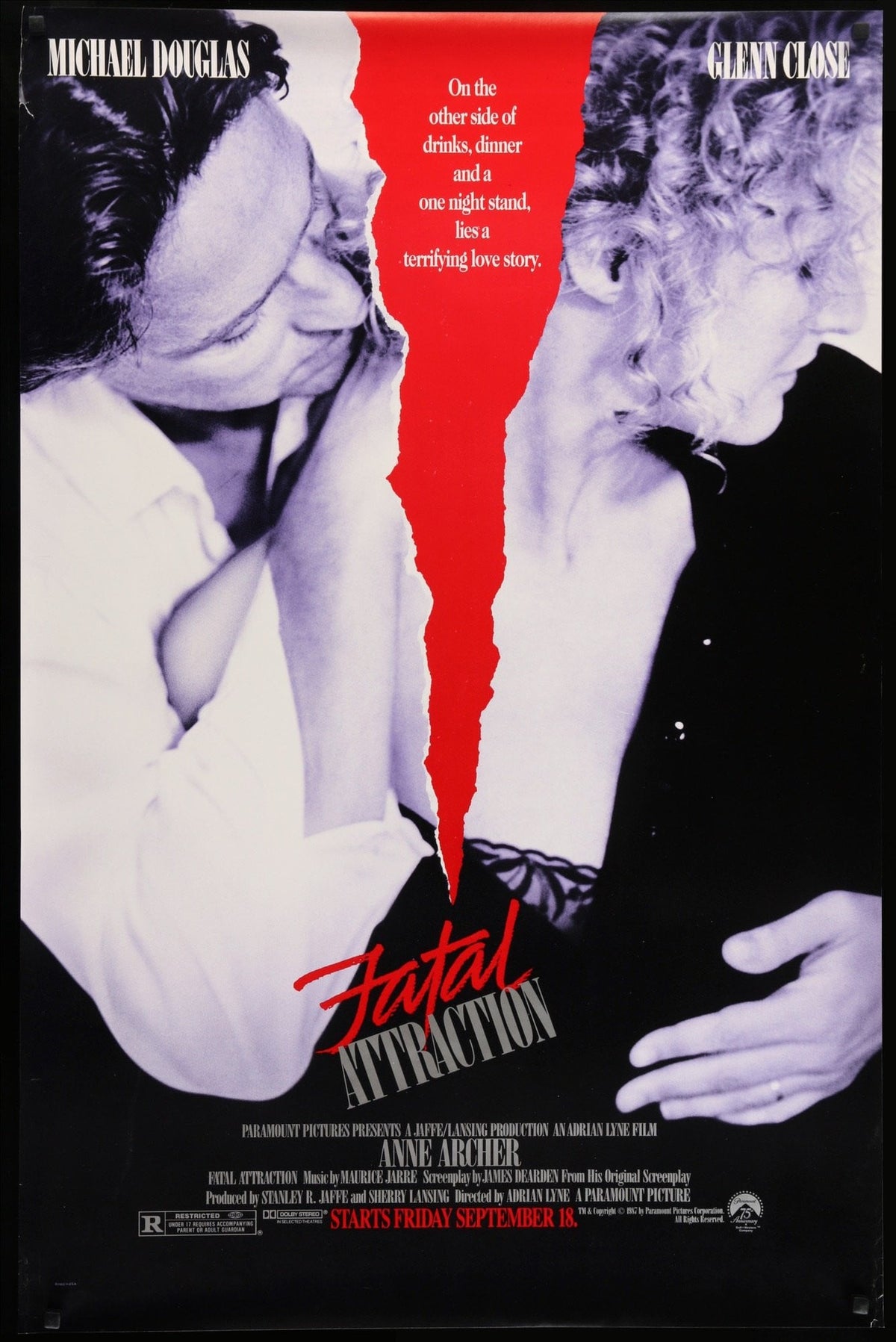 Fatal Attraction (1987) original movie poster for sale at Original Film Art