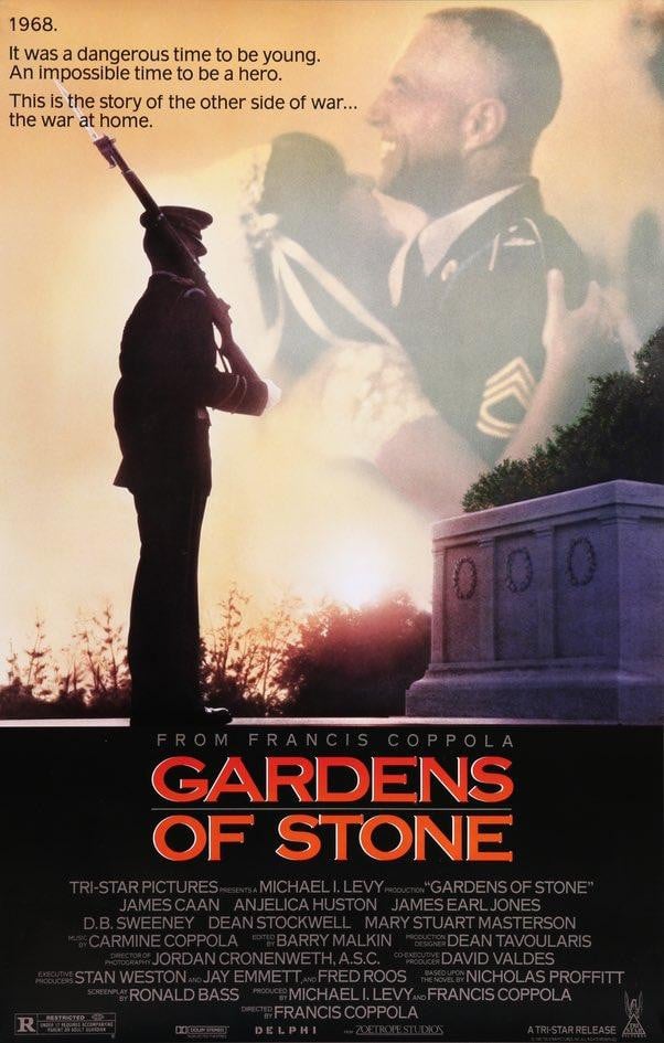 Gardens of Stone (1987) original movie poster for sale at Original Film Art - Vintage Movie Posters