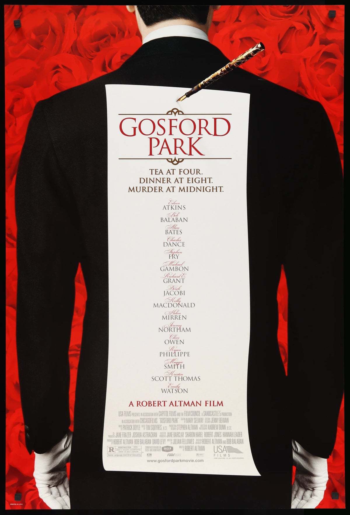 Gosford Park (2001) original movie poster for sale at Original Film Art - Vintage Movie Posters