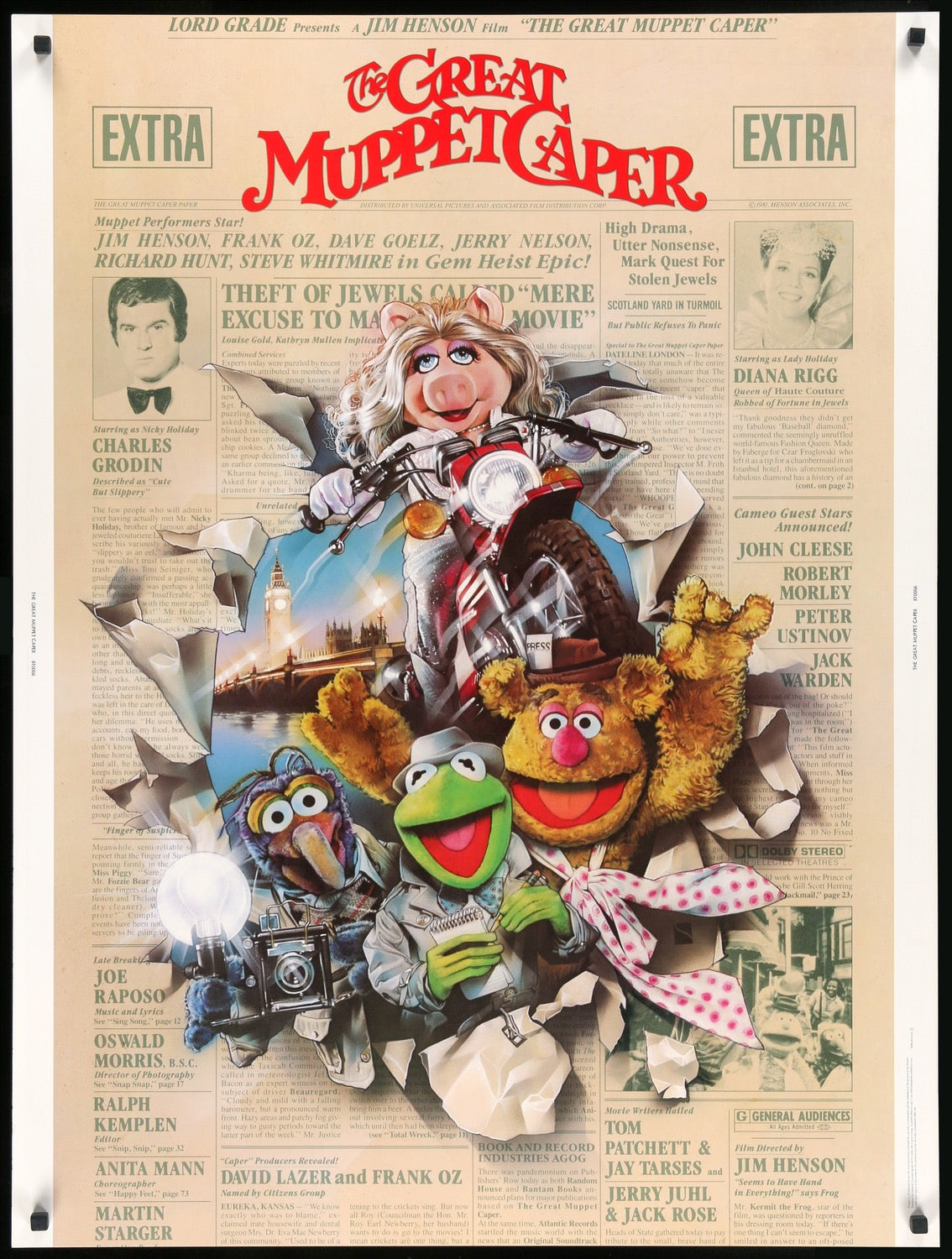 Great Muppet Caper (1981) original movie poster for sale at Original Film Art - Vintage Movie Posters
