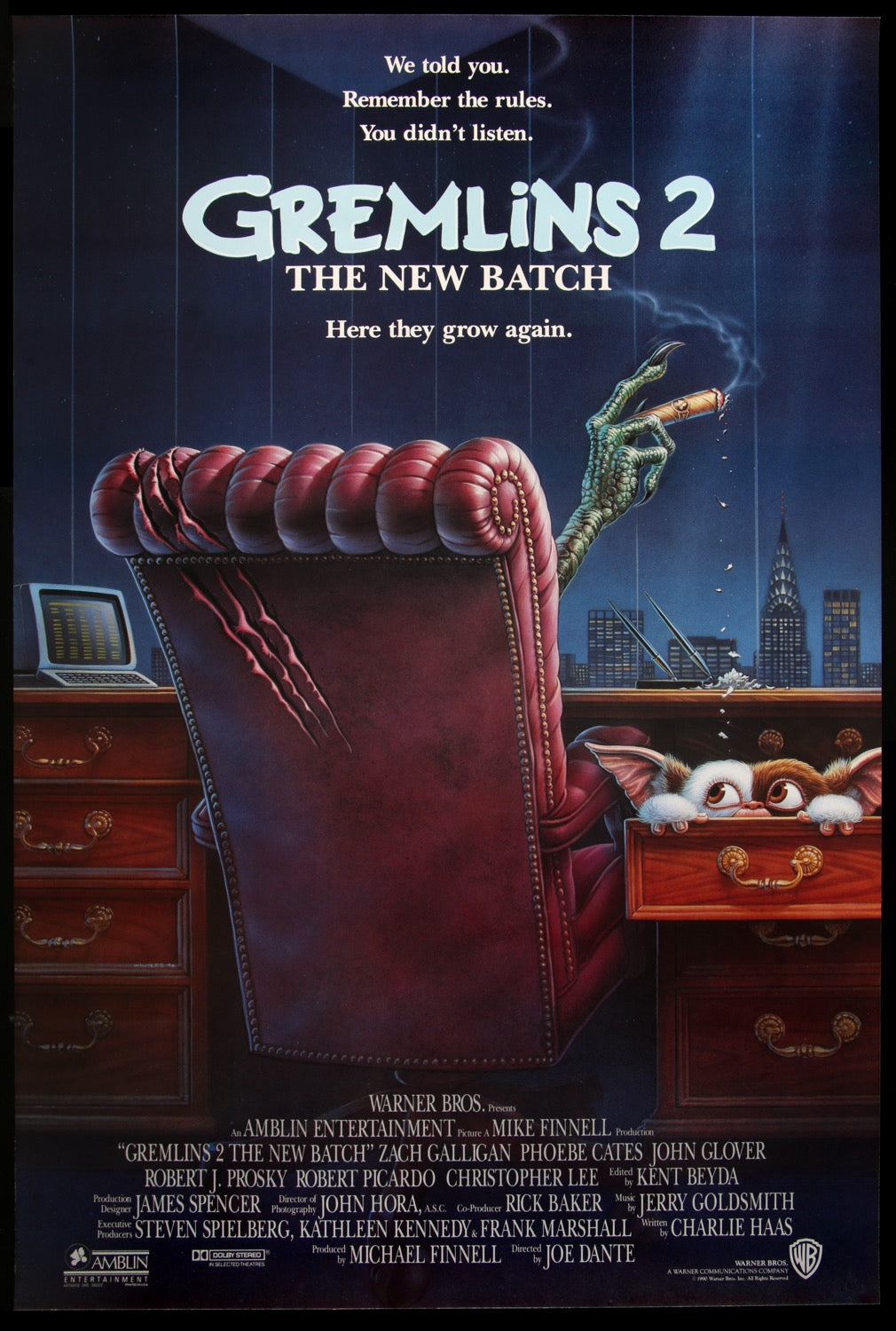 Gremlins 2: The New Batch (1990) original movie poster for sale at Original Film Art