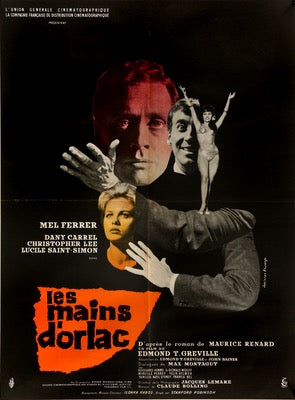 Hands of Orlac (1960) original movie poster for sale at Original Film Art - Vintage Movie Posters