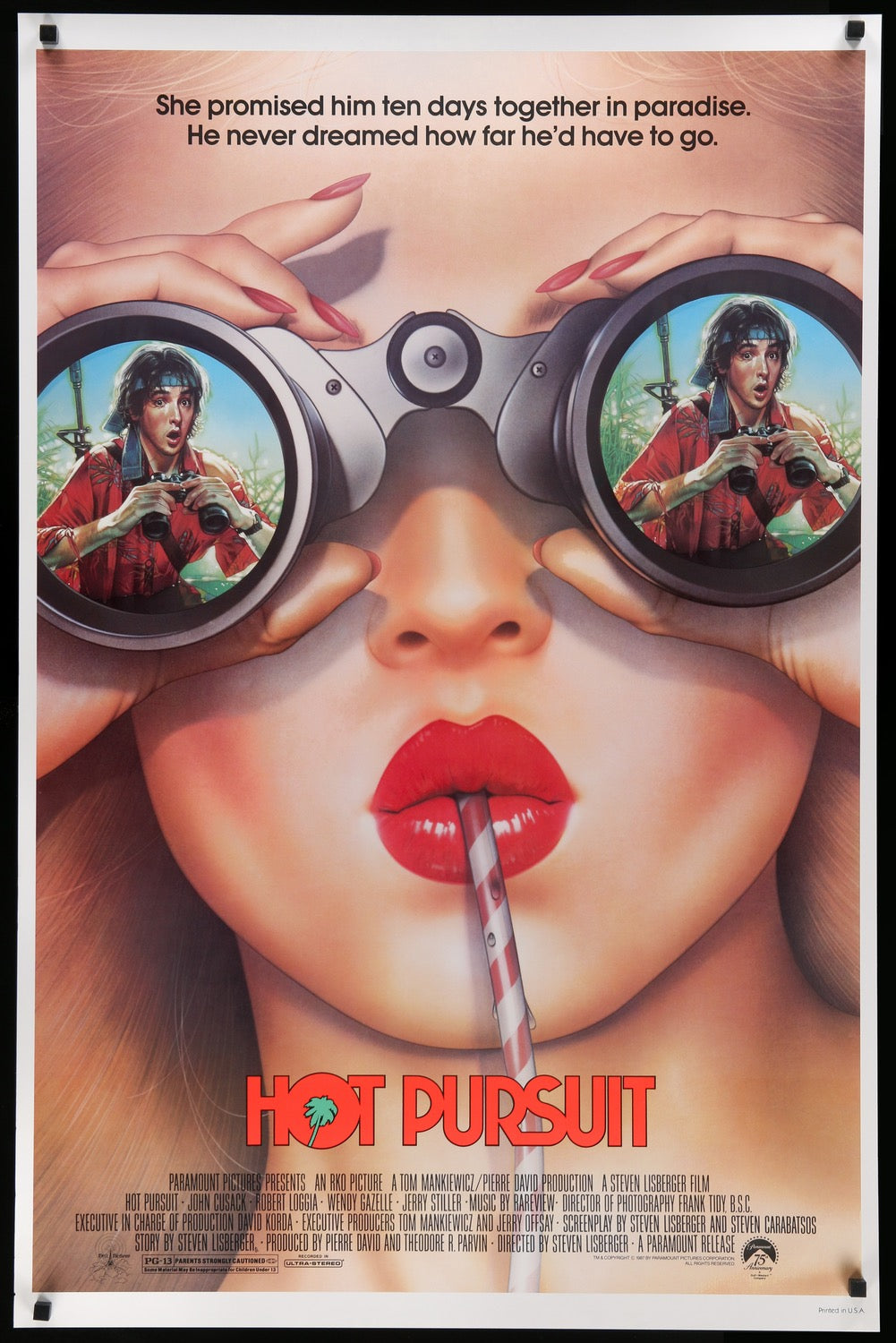 Hot Pursuit (1987) original movie poster for sale at Original Film Art - Vintage Movie Posters