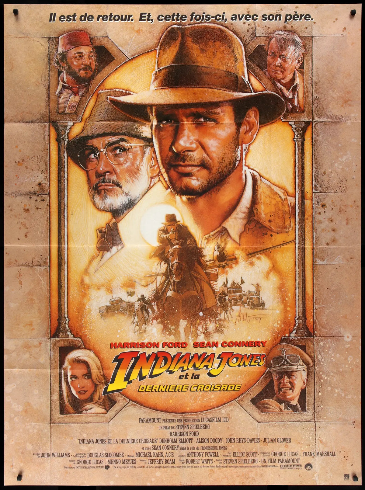 Indiana Jones and the Last Crusade (1989) original movie poster for sale at Original Film Art - Vintage Movie Posters