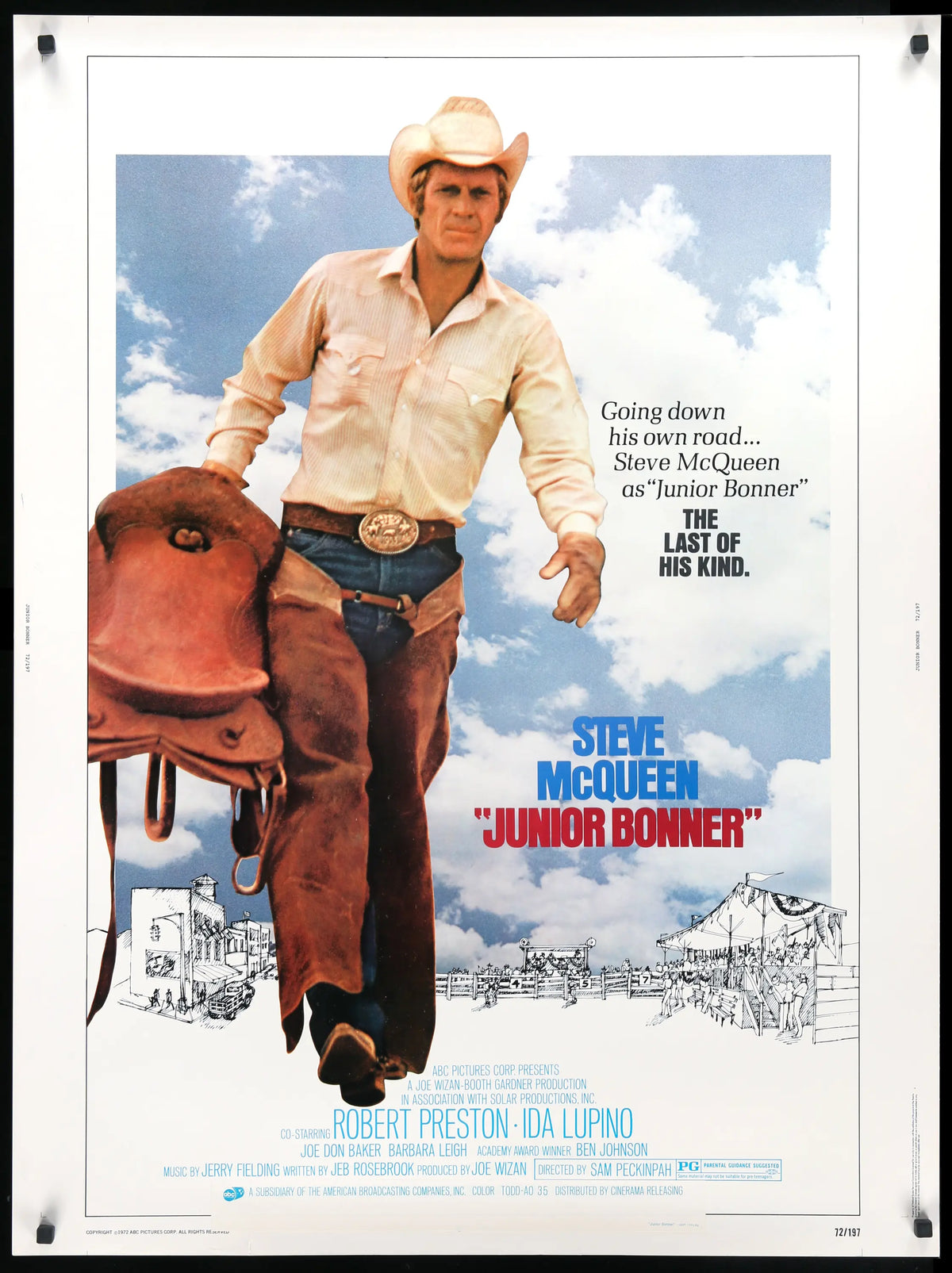 Junior Bonner (1972) original movie poster for sale at Original Film Art - Vintage Movie Posters