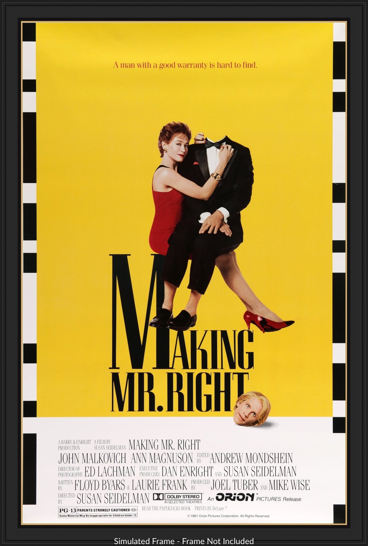 Making Mr. Right (1987) original movie poster for sale at Original Film Art - Vintage Movie Posters