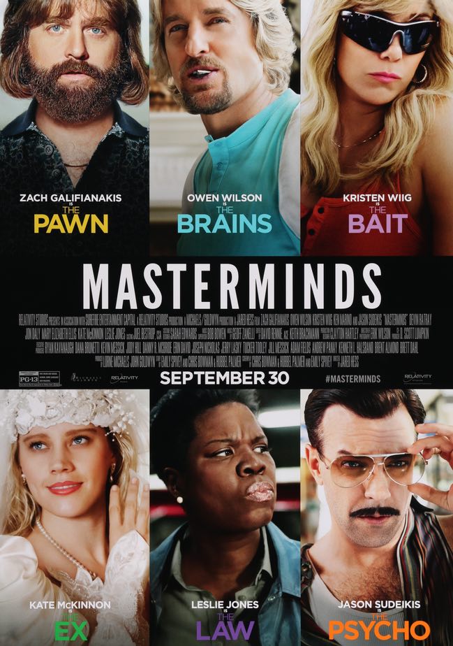 Masterminds (2016) original movie poster for sale at Original Film Art - Vintage Movie Posters