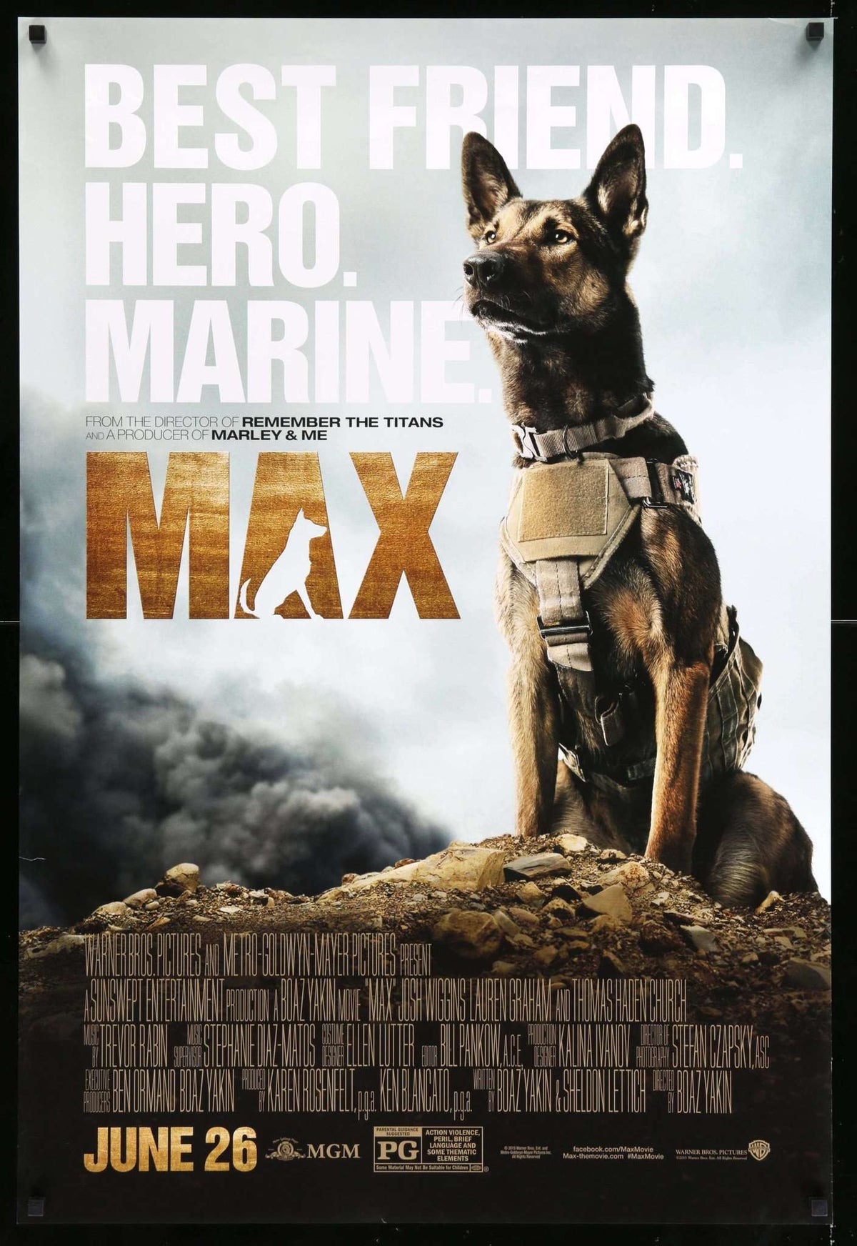 Max (2015) original movie poster for sale at Original Film Art - Vintage Movie Posters