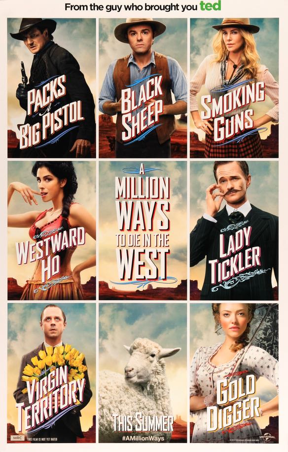 Million Ways to Die in the West (2014) original movie poster for sale at Original Film Art - Vintage Movie Posters