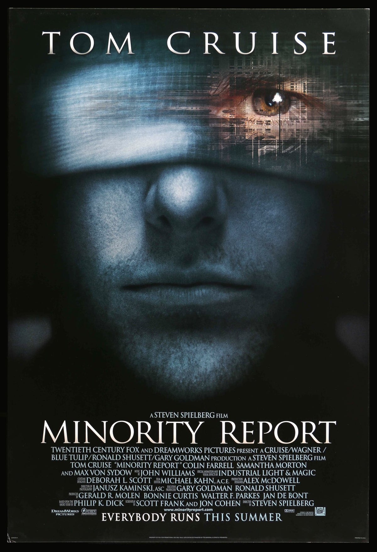 Minority Report (2002) original movie poster for sale at Original Film Art - Vintage Movie Posters