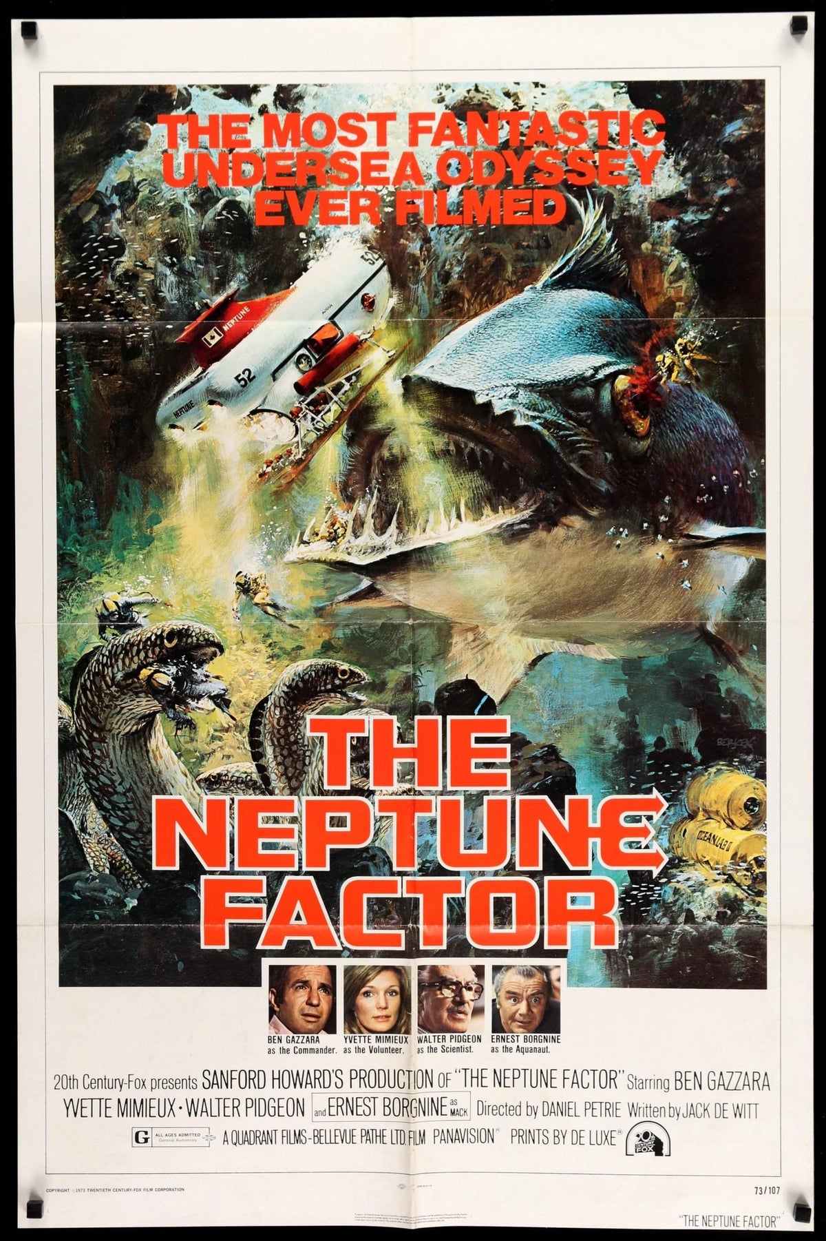 Neptune Factor (1973) original movie poster for sale at Original Film Art