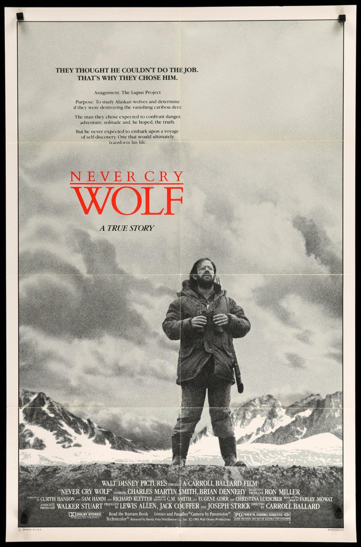 Never Cry Wolf (1983) original movie poster for sale at Original Film Art