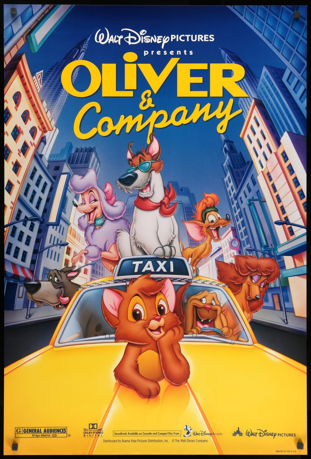 Oliver and Company (1988) original movie poster for sale at Original Film Art