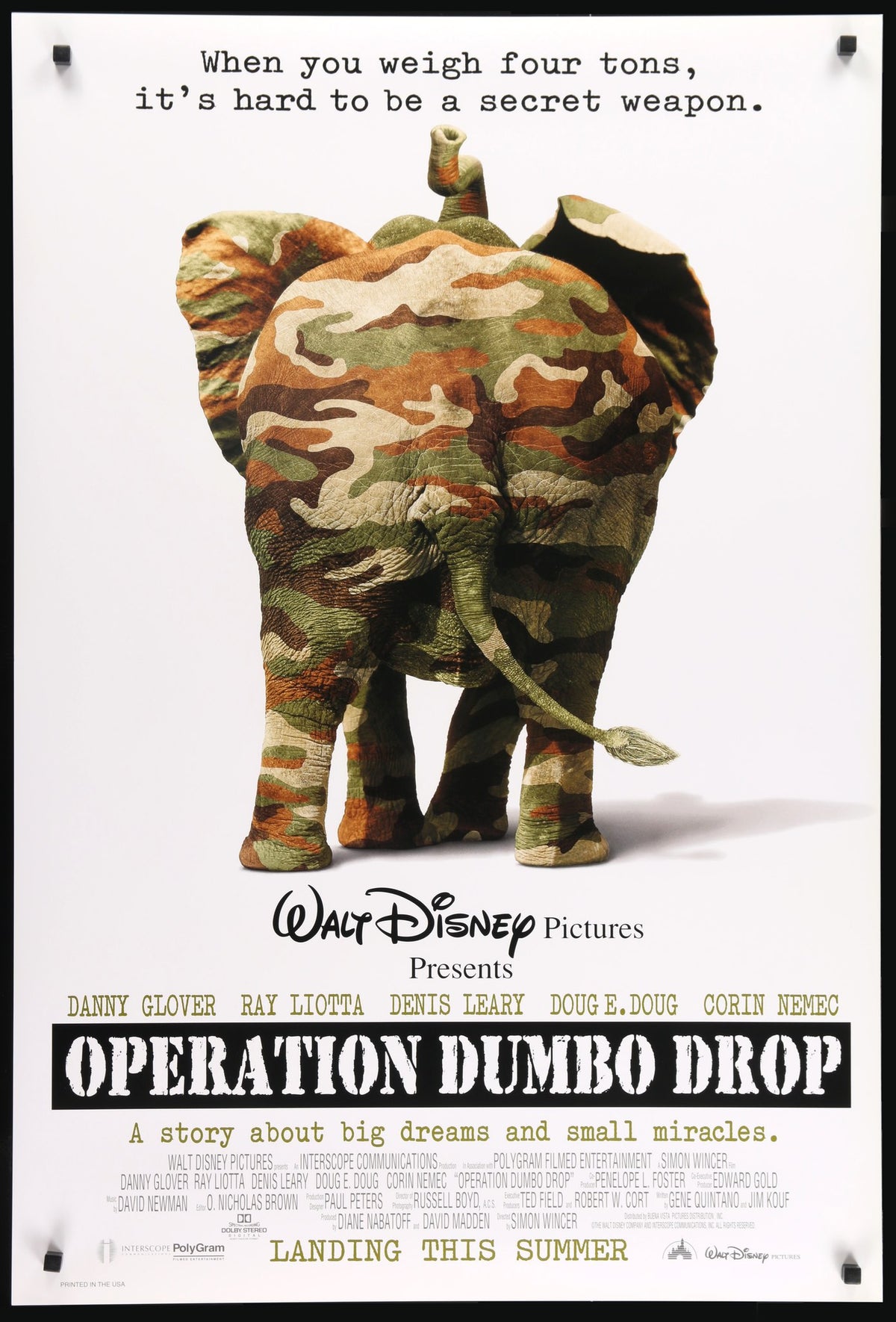 Operation Dumbo Drop (1995) original movie poster for sale at Original Film Art - Vintage Movie Posters