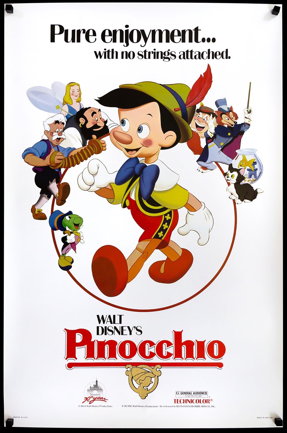 Pinocchio (1940) original movie poster for sale at Original Film Art - Vintage Movie Posters