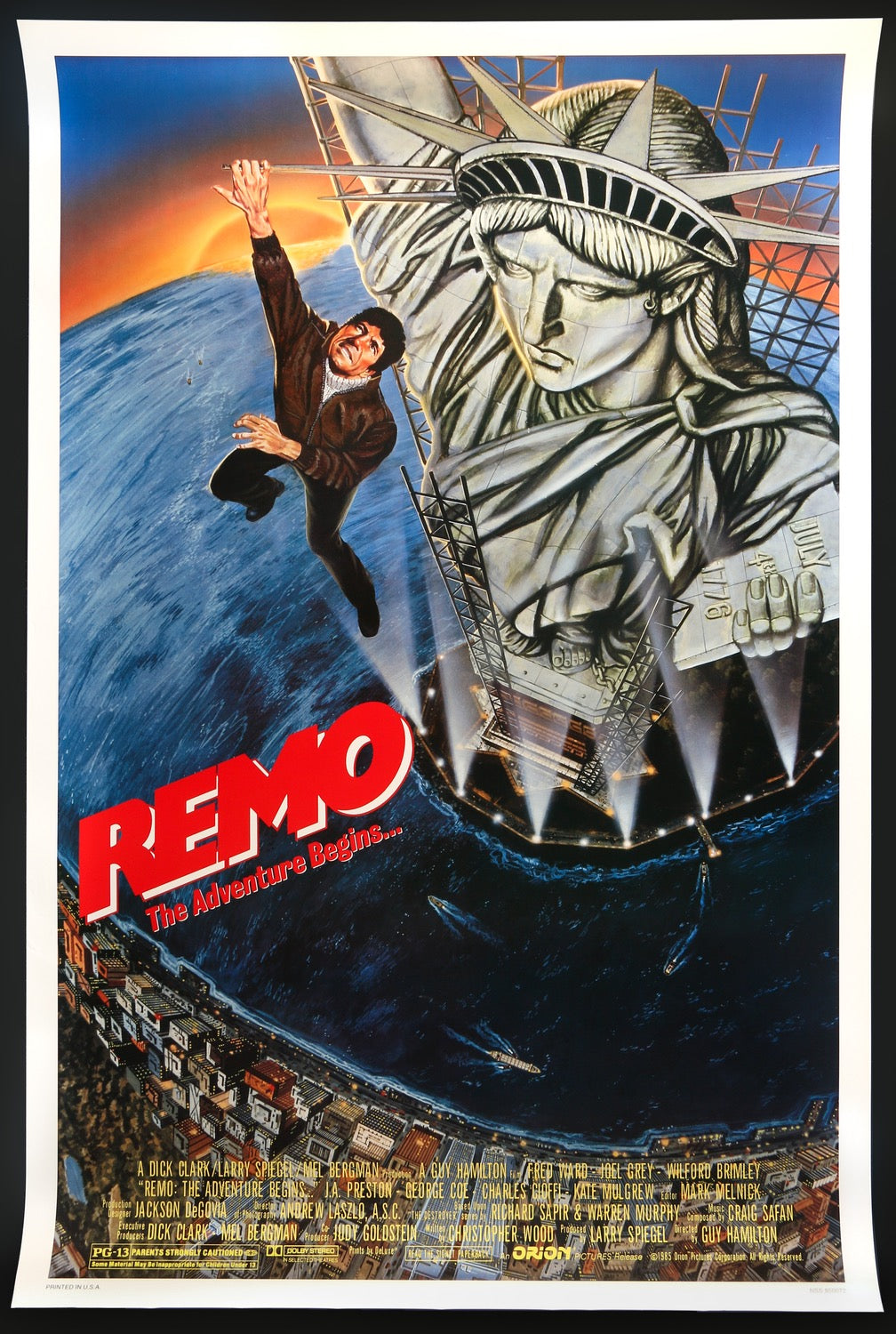 Remo Williams: The Adventure Begins (1985) original movie poster for sale at Original Film Art - Vintage Movie Posters