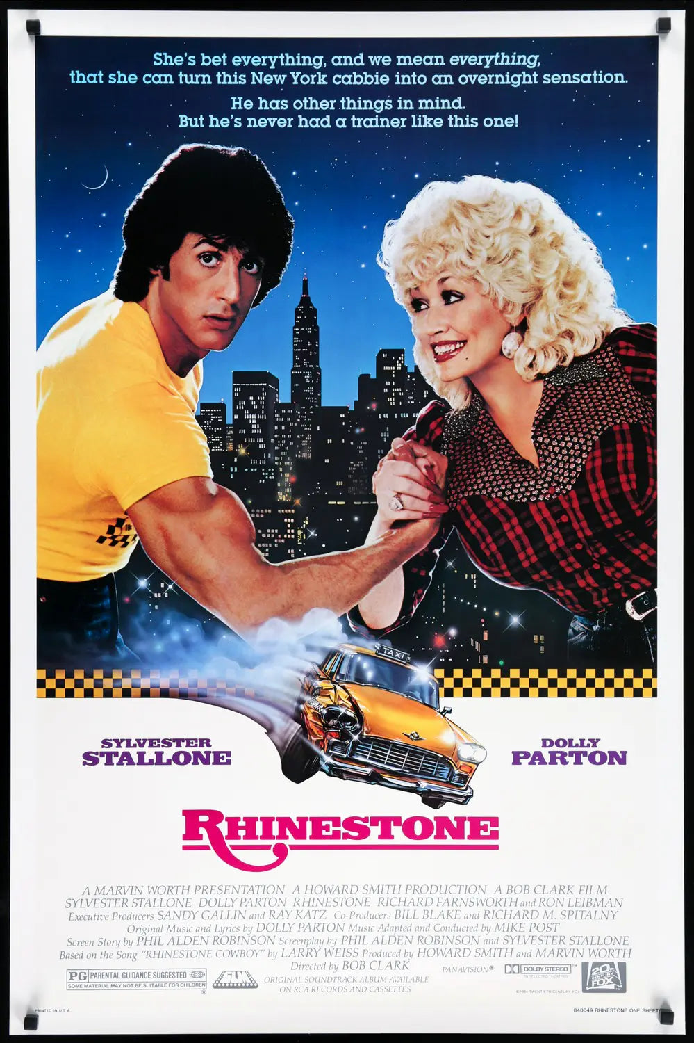 Rhinestone (1984) original movie poster for sale at Original Film Art - Vintage Movie Posters