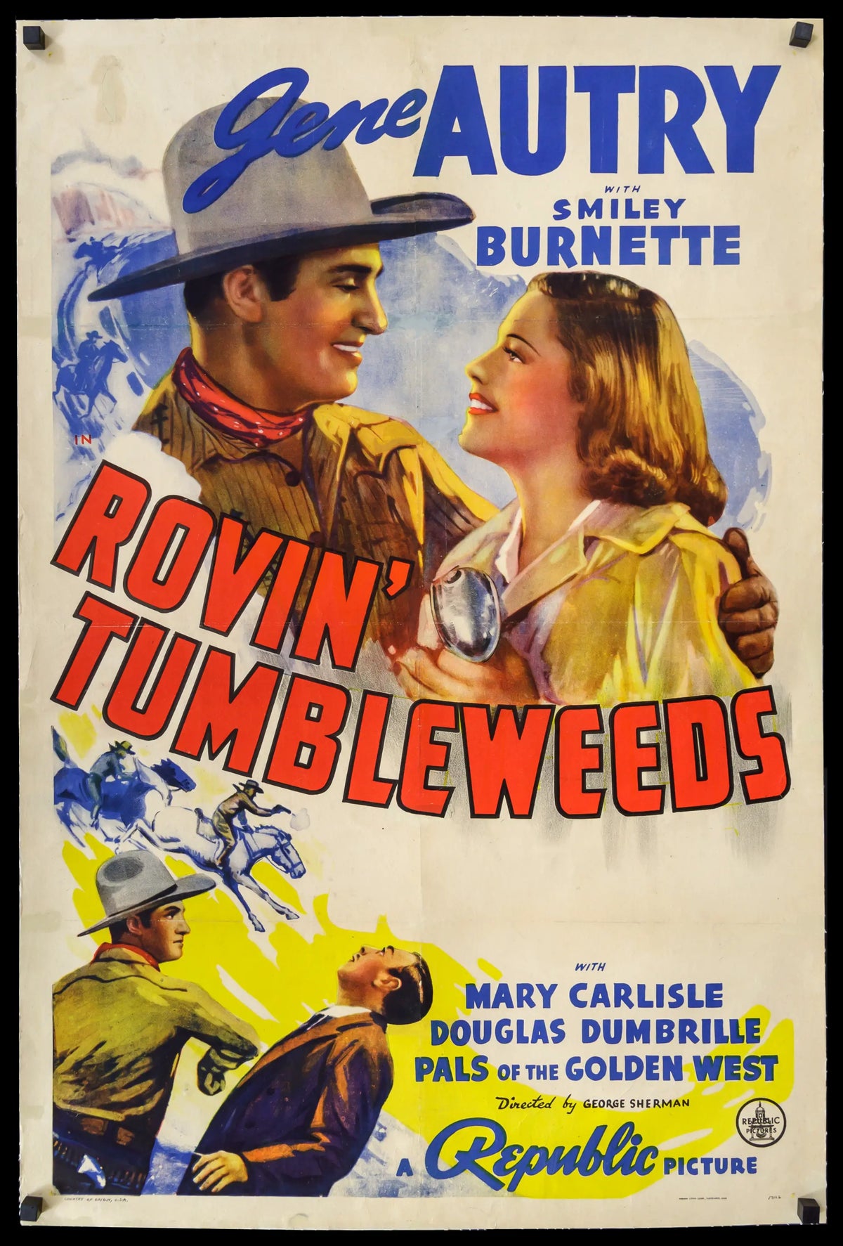 Rovin&#39; Tumbleweeds (1939) original movie poster for sale at Original Film Art - Vintage Movie Posters