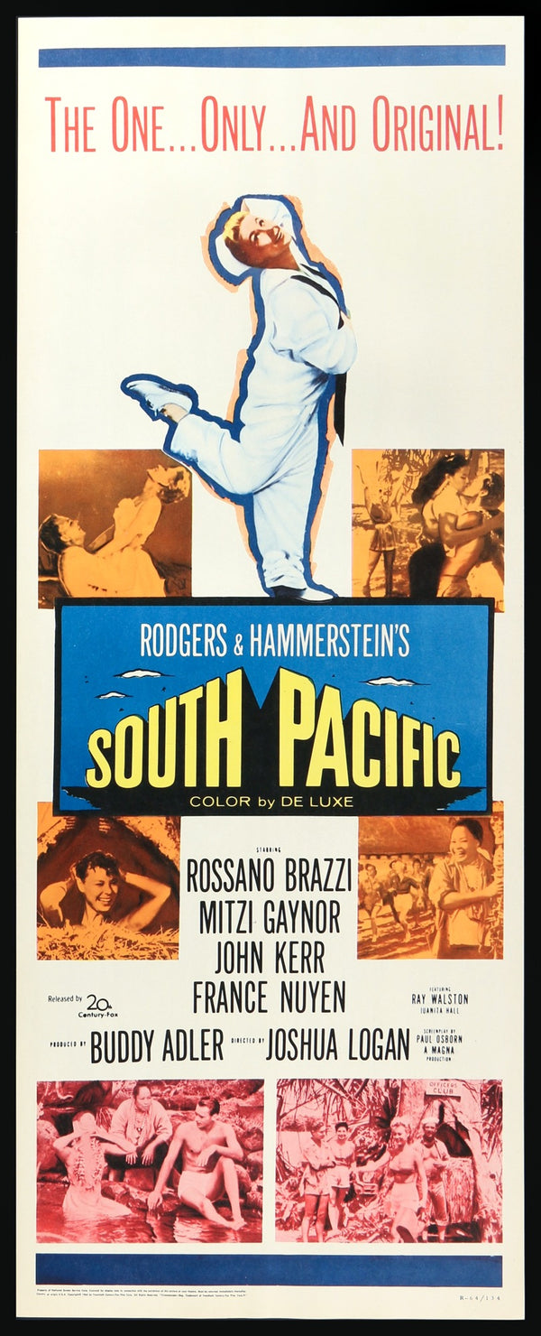 South Pacific (1958) Original R1964 Insert Movie Poster - Original Film ...
