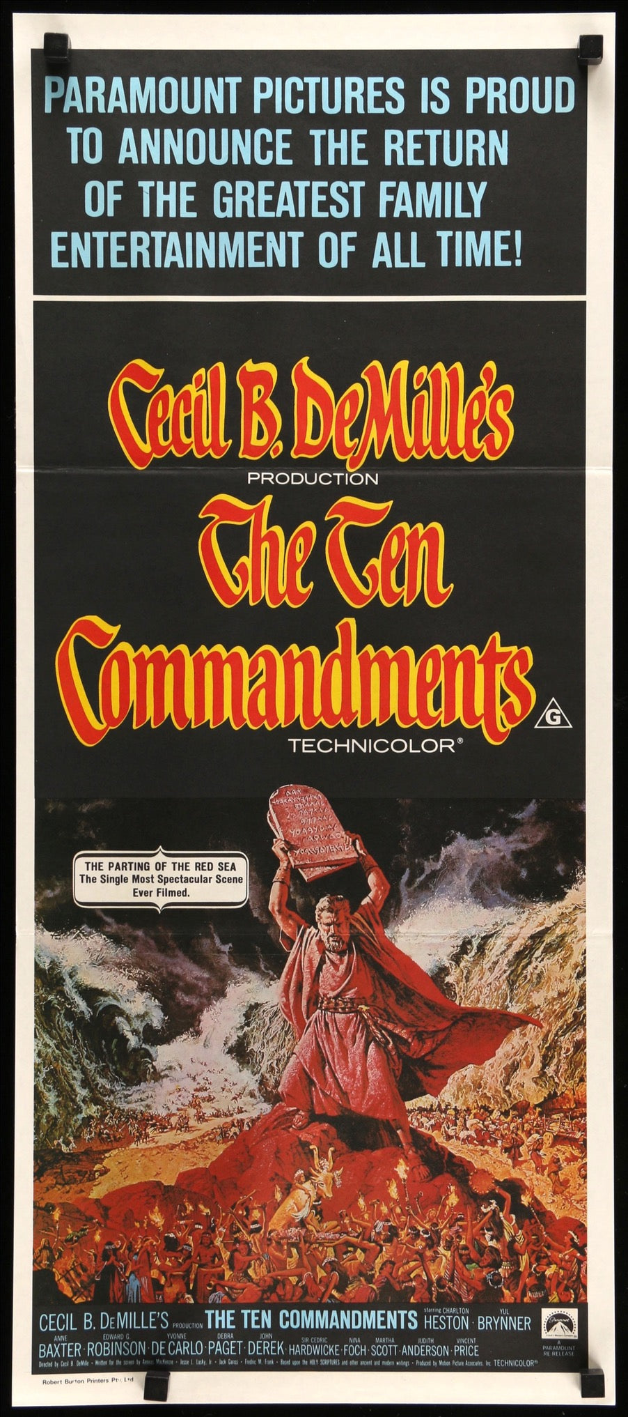 Ten Commandments (1956) original movie poster for sale at Original Film Art