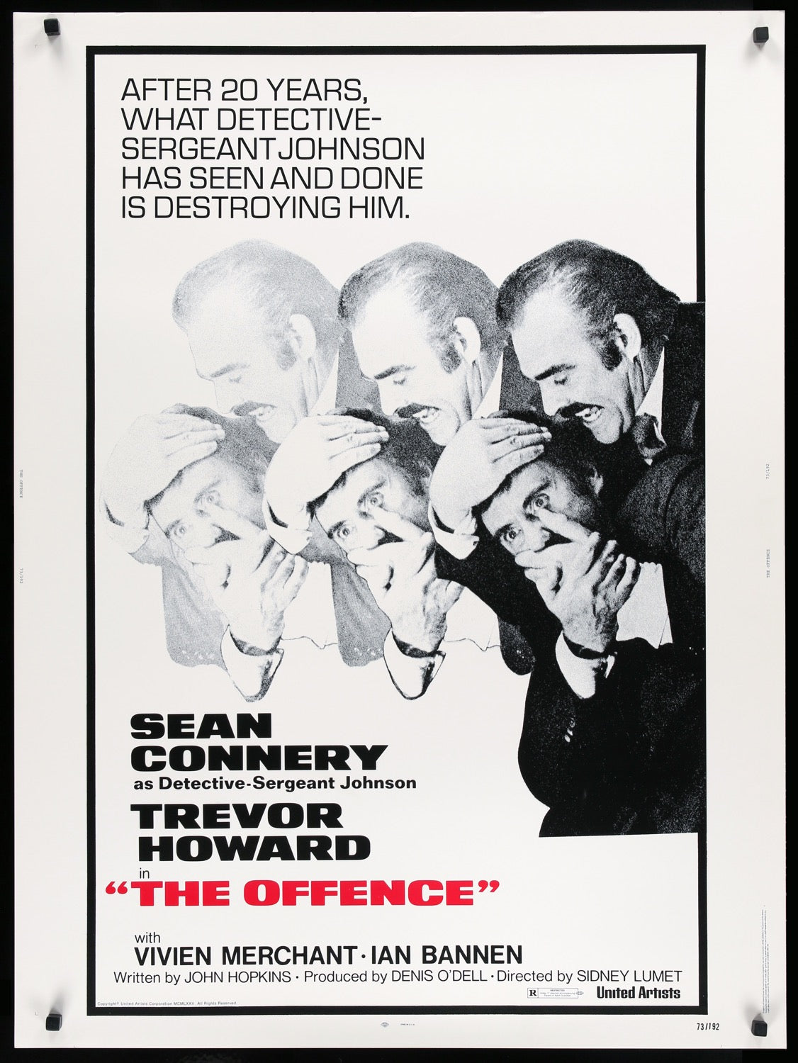 Offence (1973) original movie poster for sale at Original Film Art - Vintage Movie Posters