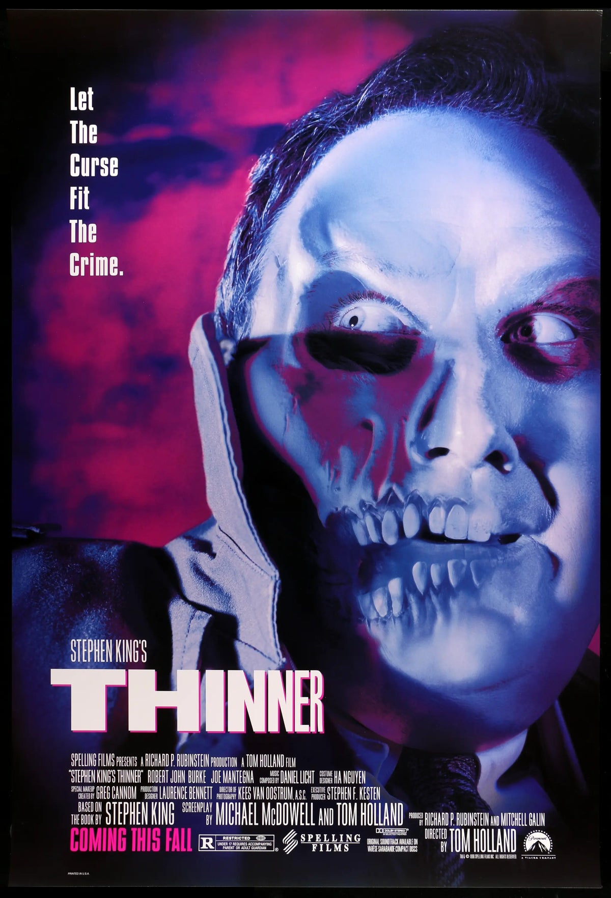 Thinner (1996) original movie poster for sale at Original Film Art - Vintage Movie Posters