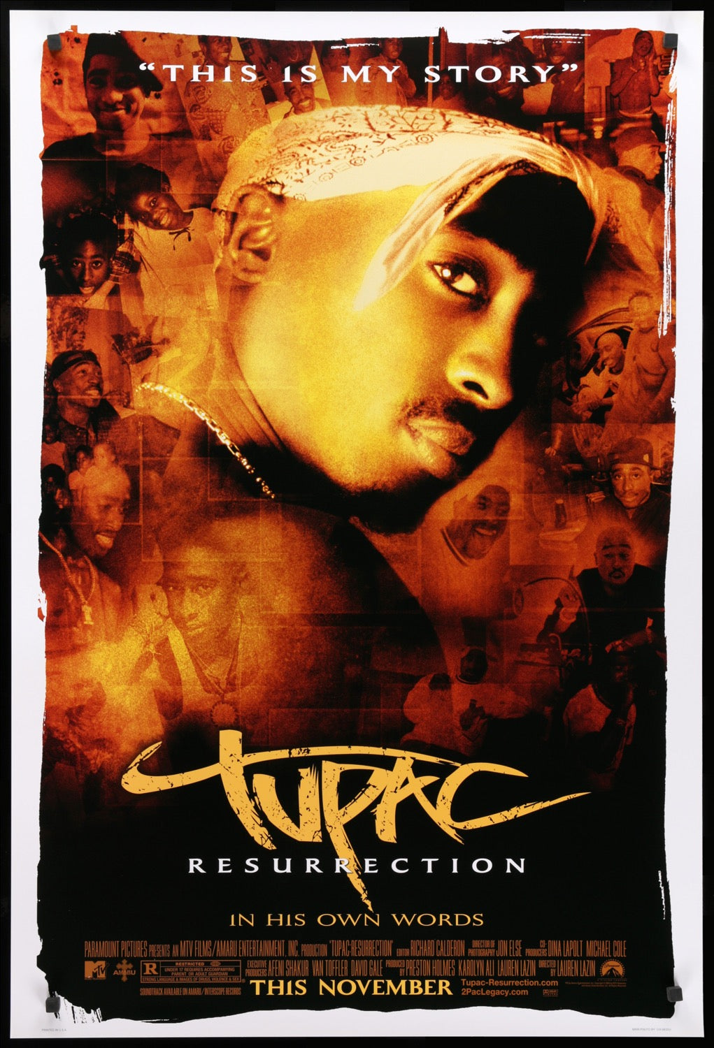 Tupac - Resurrection (2003) original movie poster for sale at Original Film Art - Vintage Movie Posters