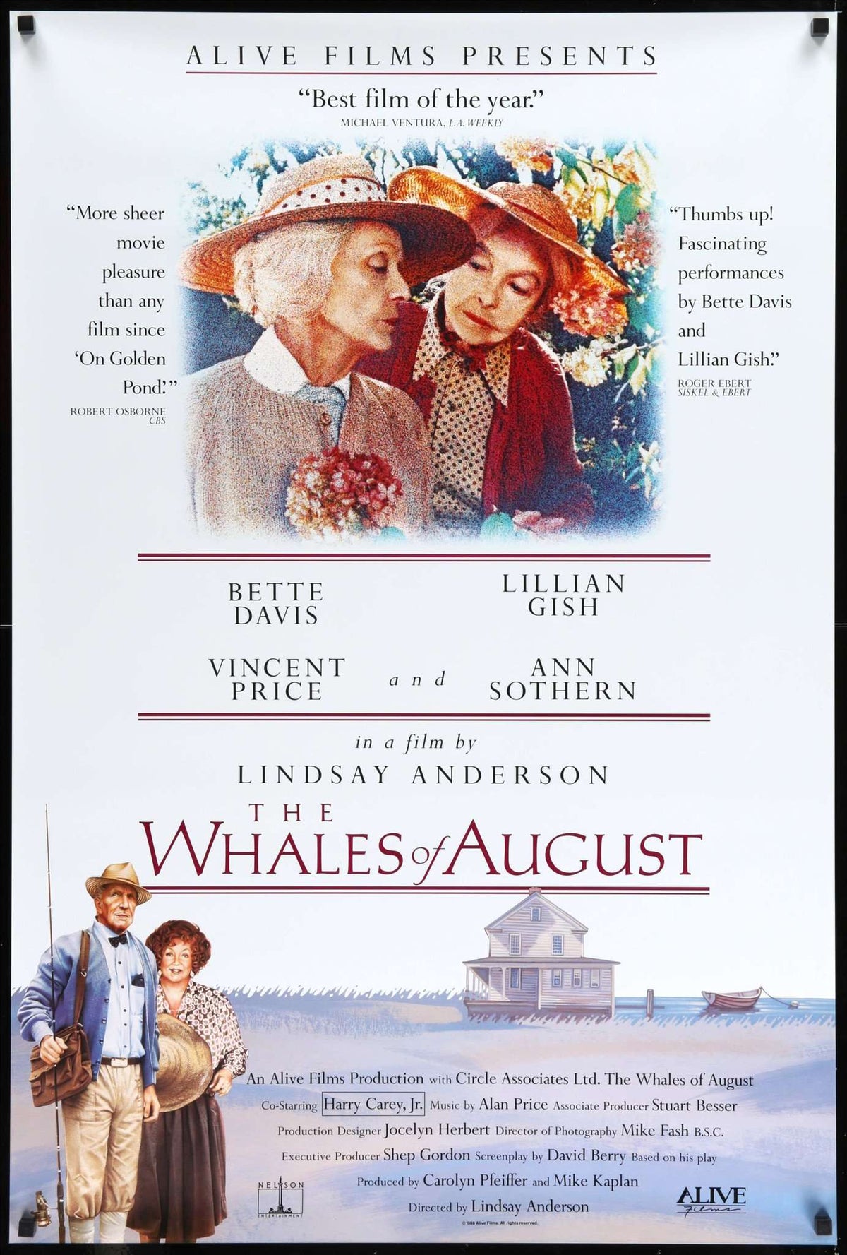 Whales of August (1987) original movie poster for sale at Original Film Art - Vintage Movie Posters