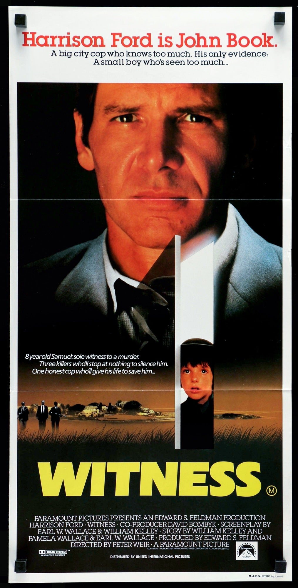 Witness (1985) original movie poster for sale at Original Film Art