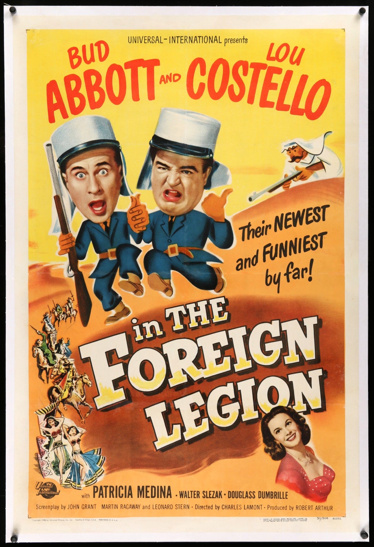 Abbott and Costello in The Foreign Legion (1950) original movie poster for sale at Original Film Art - Vintage Movie Posters
