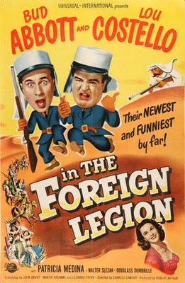 Abbott and Costello in The Foreign Legion (1950) original movie poster for sale at Original Film Art - Vintage Movie Posters