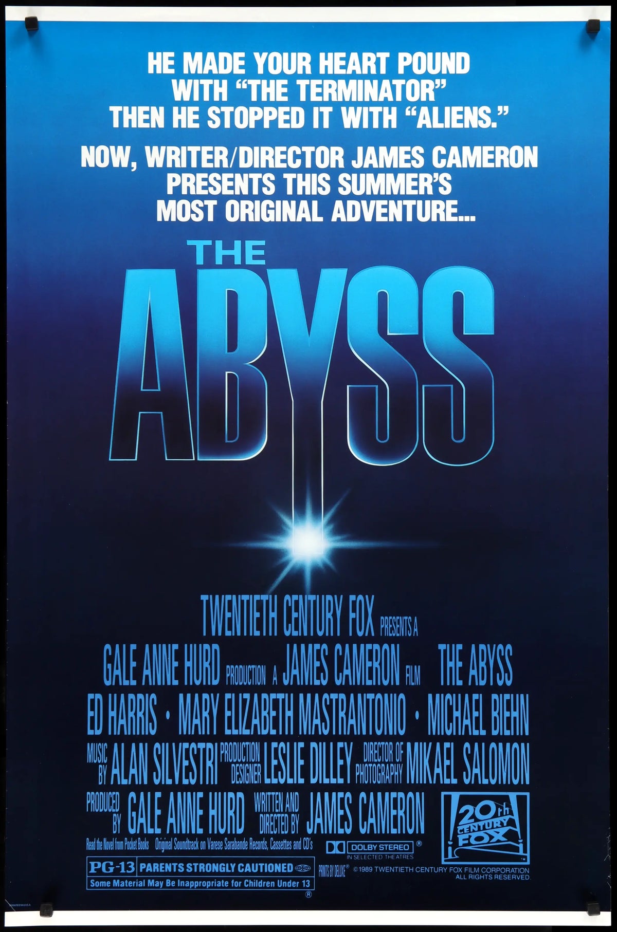 Abyss (1989) original movie poster for sale at Original Film Art - Vintage Movie Posters