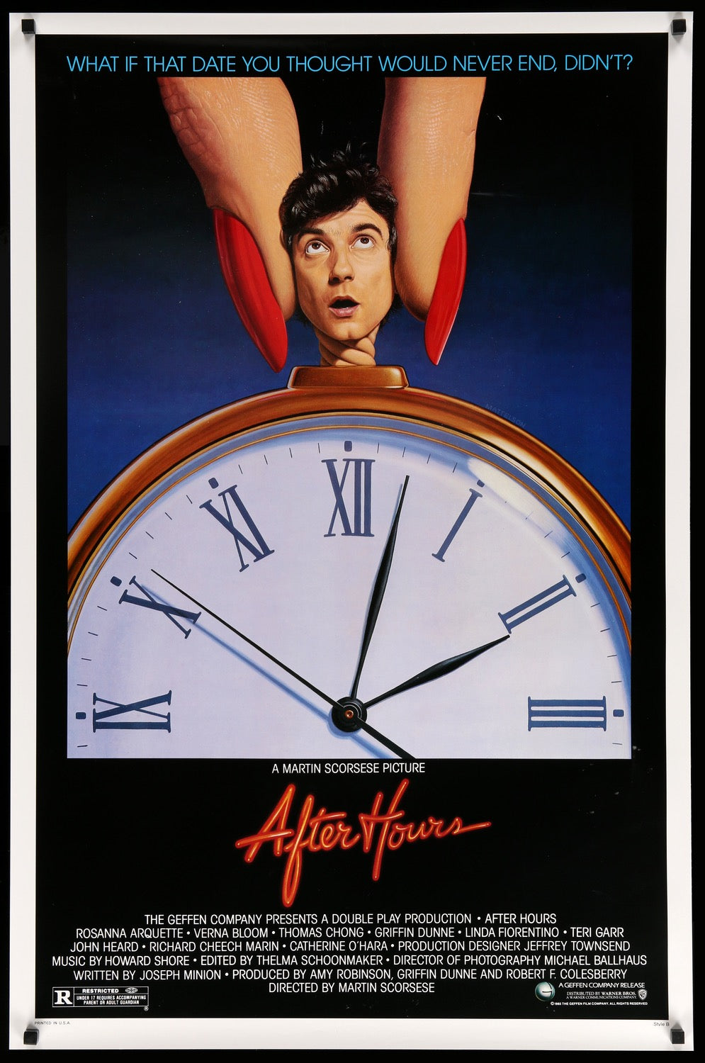 After Hours (1985) original movie poster for sale at Original Film Art - Vintage Movie Posters