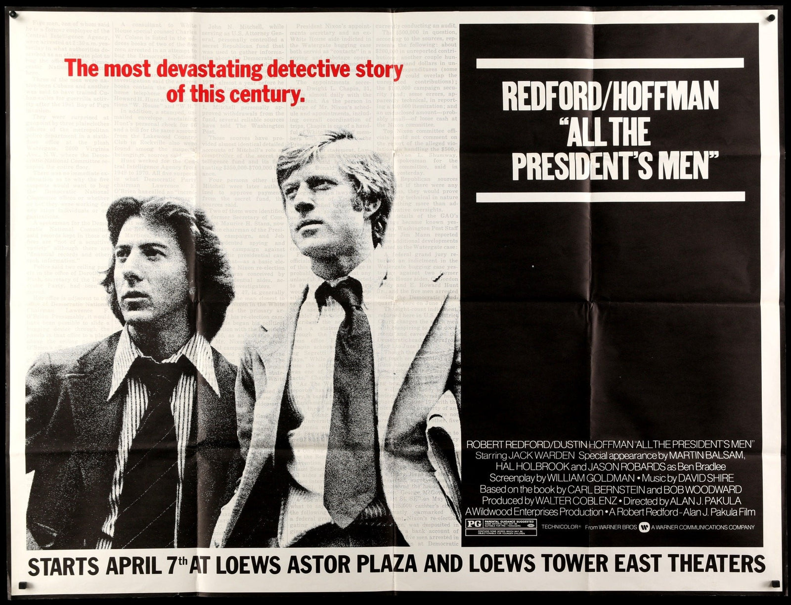 All the President's Men (1976) original movie poster for sale at Original Film Art - Vintage Movie Posters