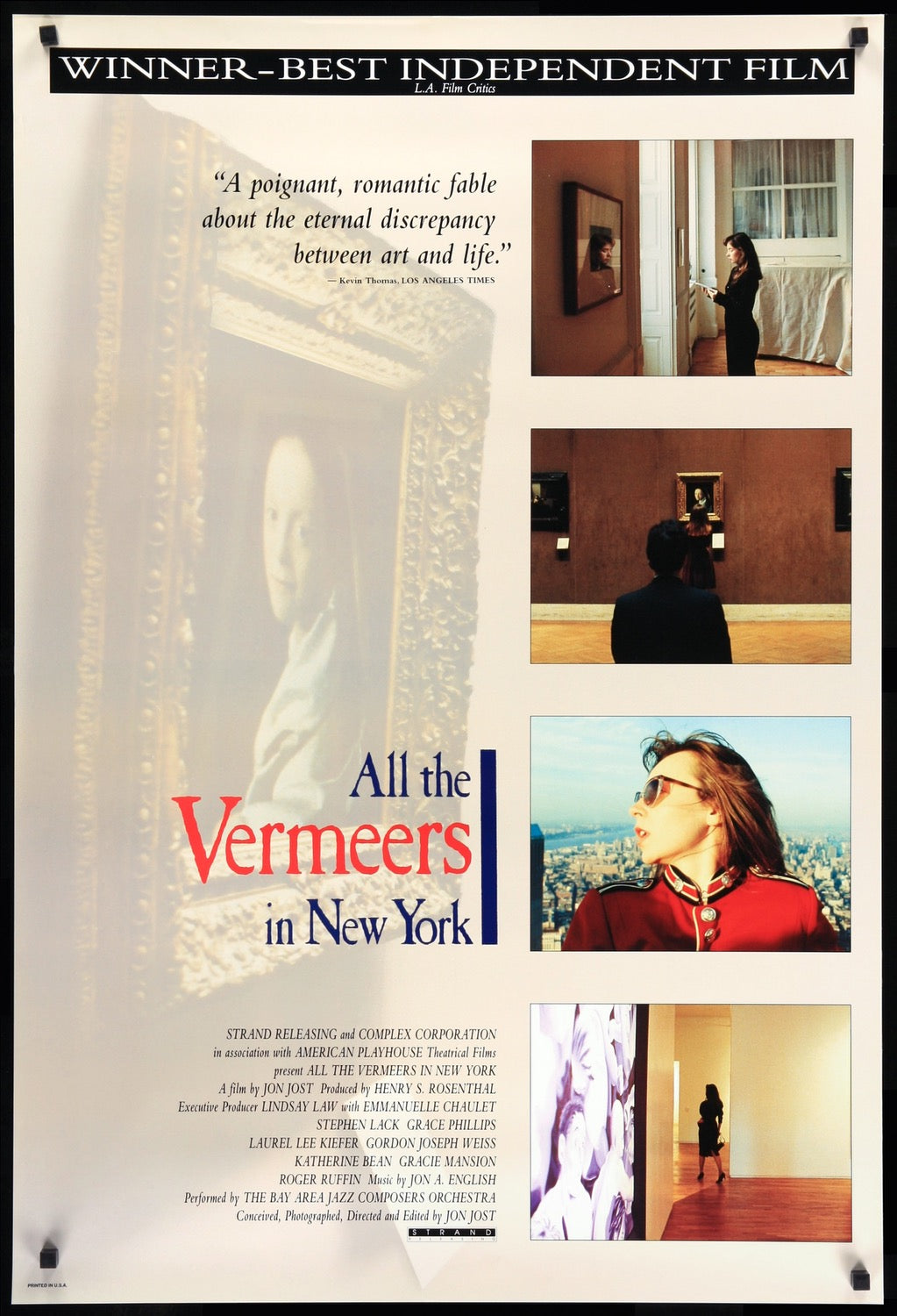 All the Vermeers in New York (1990) original movie poster for sale at Original Film Art - Vintage Movie Posters