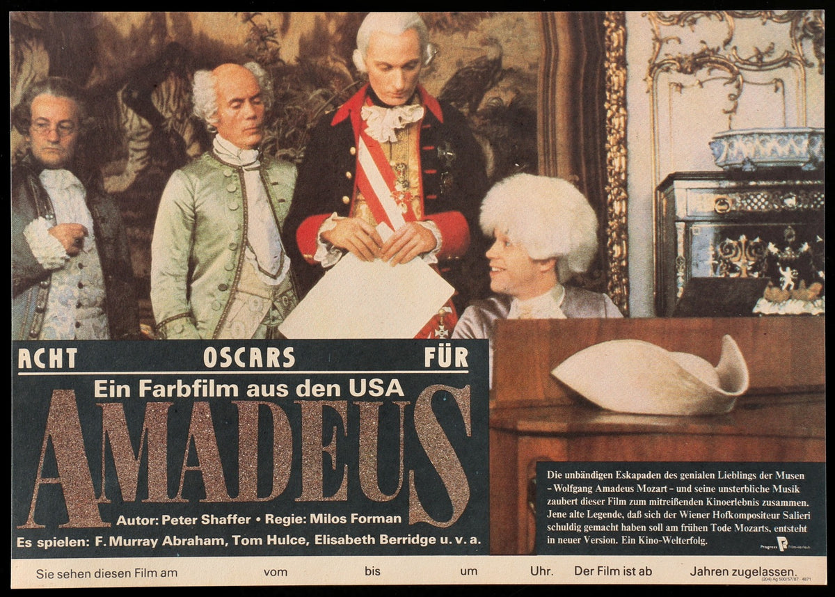 Amadeus (1984) original movie poster for sale at Original Film Art - Vintage Movie Posters
