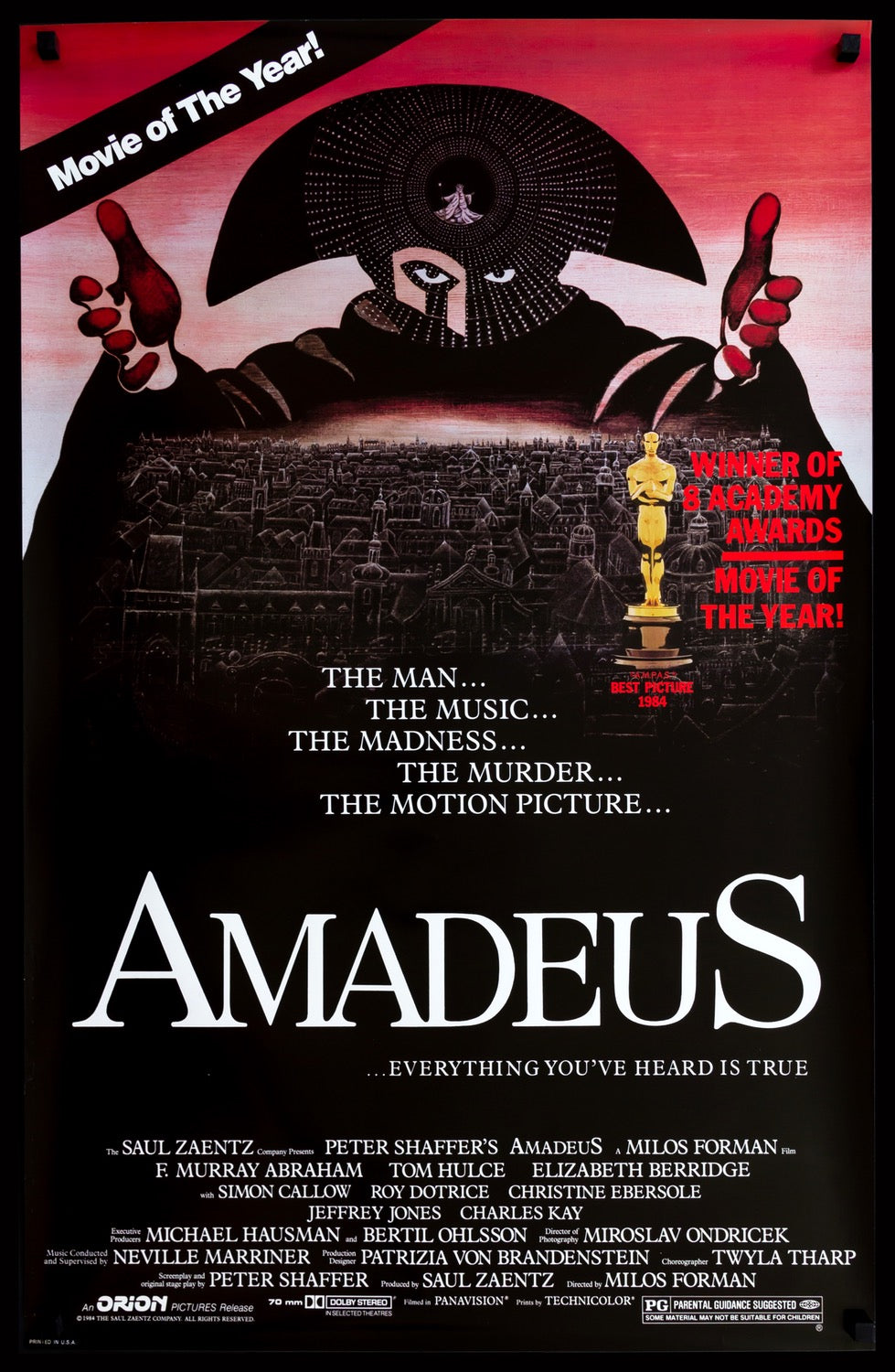 Amadeus (1984) original movie poster for sale at Original Film Art