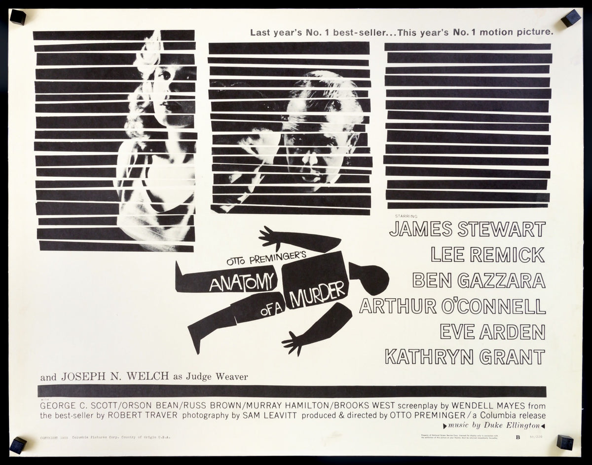 Anatomy of a Murder (1959) original movie poster for sale at Original Film Art